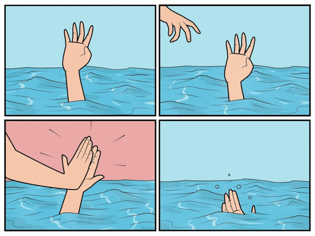 High Five Meme Template