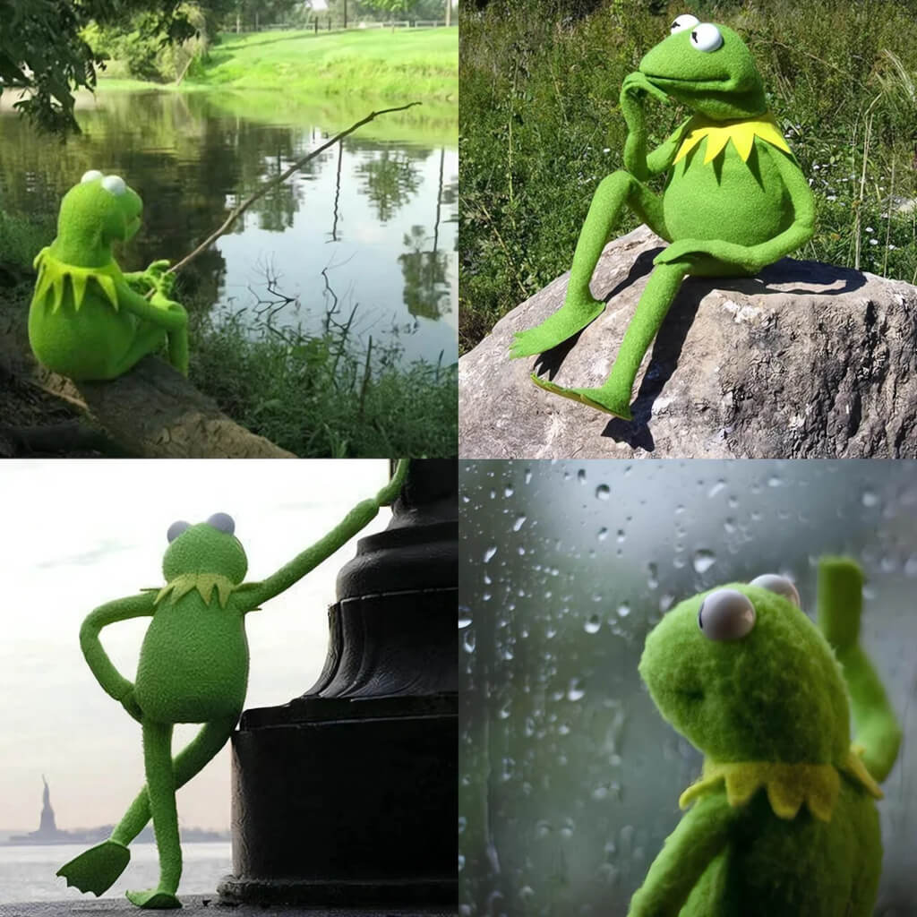 Kermit Waiting Meme Template