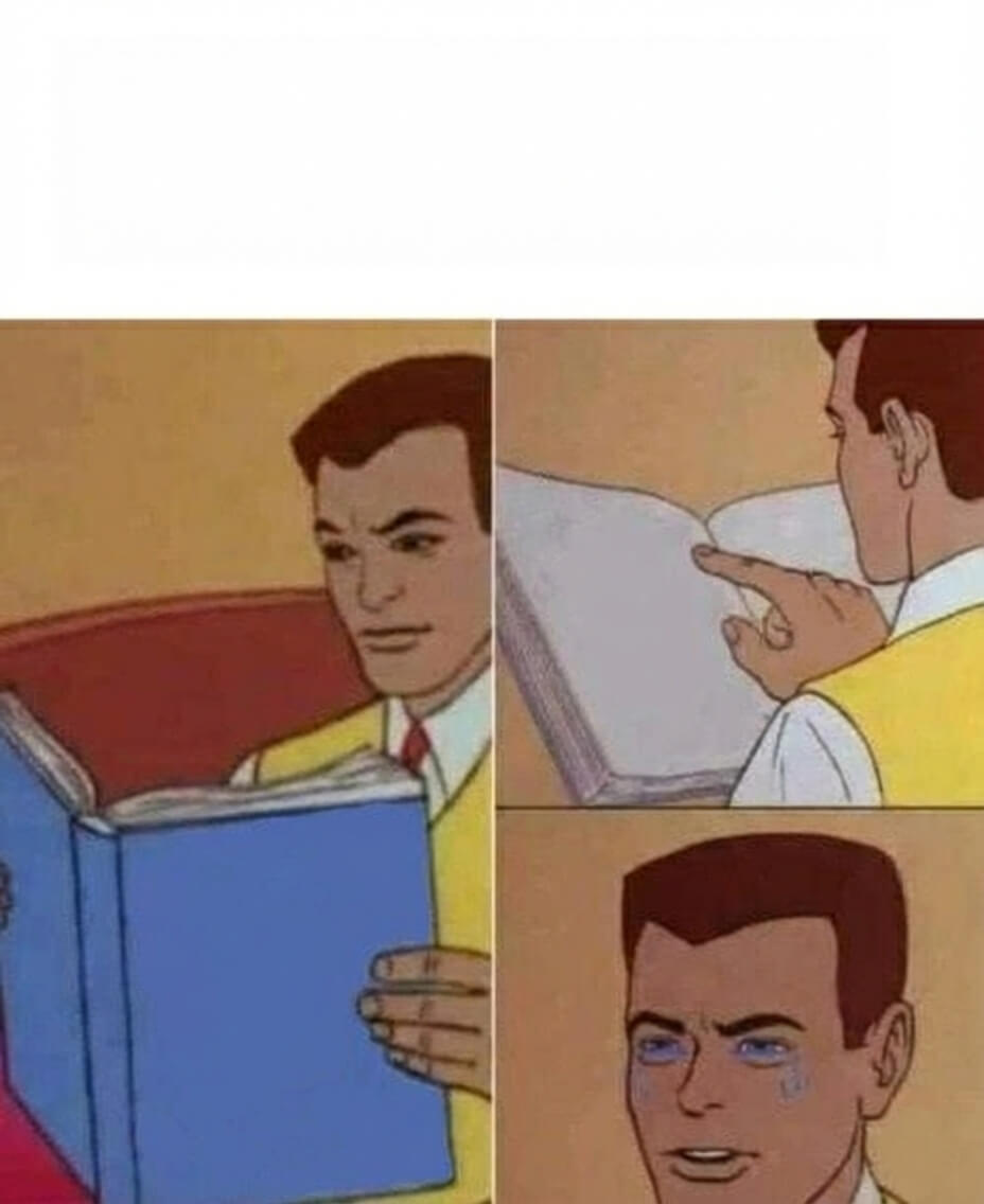 Read And Cry Meme Template